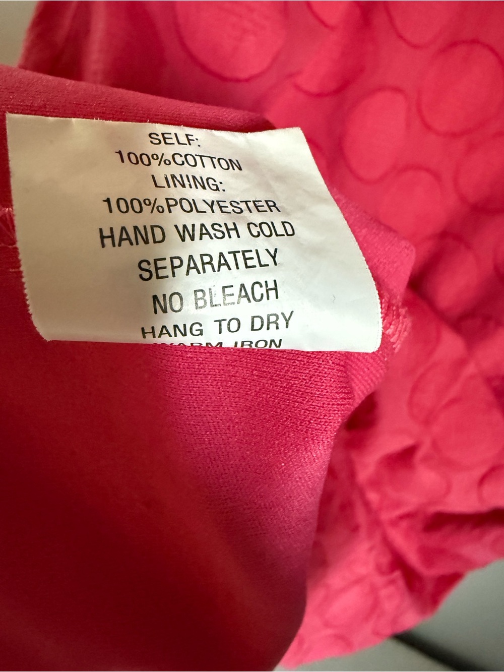 Rabbit Rabbit Rabbit Coral Pink Women's Shift Dress - Picture 5 of 6